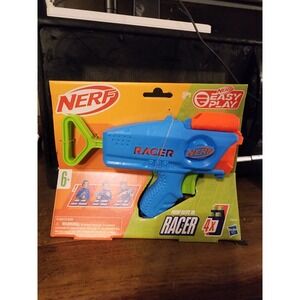 NEW Nerf Elite Junior Racer Easy Play Dart Blaster Shooter w/ 4 Nerf Elite Darts